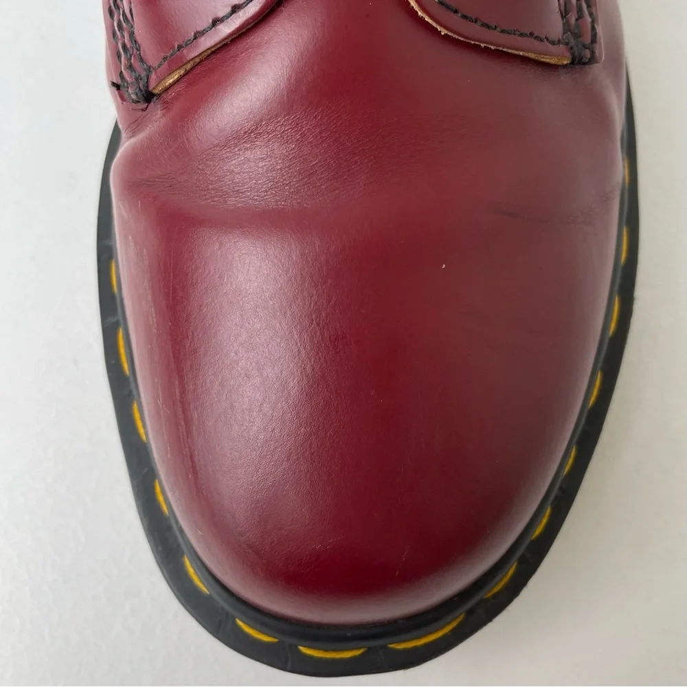 Vintage Dr. Martens 1460 Red Smooth Leather Boots UK 8 - Picture 4 of 16
